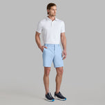 G/Fore Melange Ice Nylon Golf Polo Shirt - Snow Melange