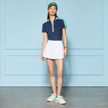 G/Fore Women's 3D Tulip Hem Pique 15" Golf Skort - Snow