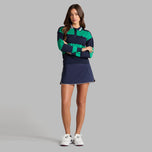 G/Fore Women's Rugby Wool Golf Sweater Polo - Twilight/Dark Clover