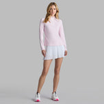 G/Fore Women's Silky Tech Nylon 1/4 Zip Golf Pullover  - Blush