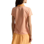 RLX Ralph Lauren Women's Printed Lightweight Airflow Golf Shirt - Key West Orange Multi