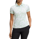 J.Lindeberg Women's Tour Tech Printed Golf Polo Shirt - Bunker Fade Subtle White