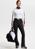 J.Lindeberg Women's Hertta Long Sleeve Golf Polo Shirt - White