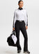 J.Lindeberg Women's Hertta Long Sleeve Golf Polo Shirt - White