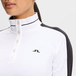J.Lindeberg Women's Hertta Long Sleeve Golf Polo Shirt - White