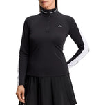 J.Lindeberg Women's Hertta Long Sleeve Golf Polo Shirt - Black