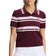 J.Lindeberg Women's Athena Knitted Golf Polo Shirt - Winetasting