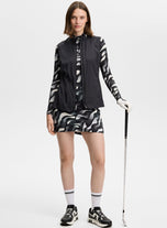 J.Lindeberg Women's Amy Printed Golf Skirt - Bunker Fade Black Moonbeam