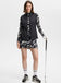 J.Lindeberg Women's Amy Printed Golf Skirt - Bunker Fade Black Moonbeam