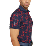 Galvin Green Miles Breathable Golf Polo Shirt - Navy/Red