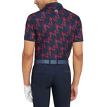 Galvin Green Miles Breathable Golf Polo Shirt - Navy/Red