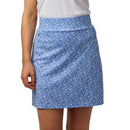 Glenmuir Women&#39;s Emeli Lightweight Stretch Performance Golf Skort - Light Blue Flowers
