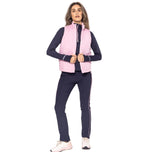Golftini Women's Stretch Ankle Golf Pants - Navy/Rose Pink