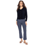 Golftini Women's Stretch Ankle Golf Pants - Navy Plaid