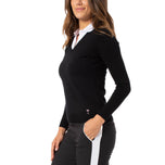 Golftini Women's Stretch V-Neck Golf Sweater - Black
