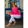 Golftini Women's Stretch V-Neck Golf Sweater - Hot Pink
