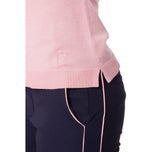 Golftini Women's Stretch V-Neck Golf Sweater - Rose Pink