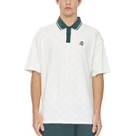 Huffer Check Par Golf Polo Shirt - Chalk