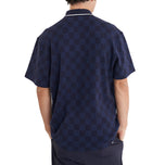 Huffer Check Par Golf Polo Shirt - Navy