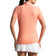 IBKUL Women's Solid Short Sleeve Zip Mock Neck Shirt - Peach