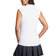 IBKUL Women's Solid Sleeveless Zip Golf Polo Shirt - White