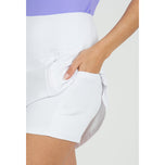 IBKUL Women's Straight 17.5" Golf Skort - White