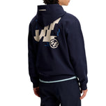 J.Lindeberg Club Printed Golf Hoodie - JL Navy