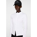 J.Lindeberg Women's Anna Knitted Zip Golf Sweater - White