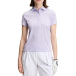 J.Lindeberg Women's Caitlyn Golf Polo Shirt - Bias Bridge Heather Paisley
