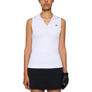 J.Lindeberg Women&#39;s  Delilah Sleeveless Polo Golf Shirt - White