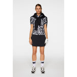 J.Lindeberg Women's  Georgia Print Golf Polo Shirt - Scribble JL Navy