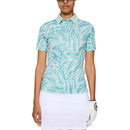 J.Lindeberg Women&#39;s  Georgia Print Polo Golf Shirt - Scribble Stillwater