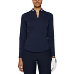 J.Lindeberg Women's Harper Quarter Zip Mid Layer - JL Navy