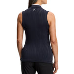 J.Lindeberg Women's Mila Sleeveless Golf Polo Shirt - JL Navy