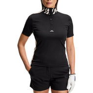 J.Lindeberg Women's Pip Golf Polo Shirt - Black