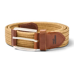 Johnnie-O Farley Waxed Cotton Stretch Belt - Khaki