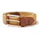 Johnnie-O Farley Waxed Cotton Stretch Belt - Khaki