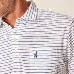 Johnnie-O Original 4-Button Polo Ryan Stripe - White