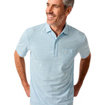 Johnnie-O Original 4-Button Polo Ryan Stripe - Cloud Blue