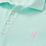 Johnnie-O Performance Mesh Polo Dru Stripe - Sardinia