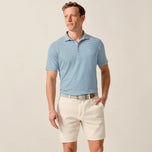 Johnnie-O Performance Mesh Polo Dru Stripe - Palisades Blue