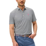 Johnnie-O Performance Mesh Polo Dru Stripe - Navy