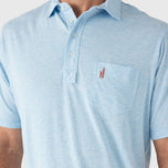 Johnnie-O Heathered Original 2.0 Golf Polo Shirt - Cloud Blue