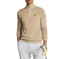 Lyle & Scott Merino Blend 1/4 Zip Knit - Safari