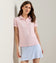 Peter Millar Women's Coolspun Lite Cotton Piqué Polo - Pearl Pink/Soft White