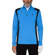 J.Lindeberg Lukas Quarter Zip Golf Mid-Layer - Sonic Blue