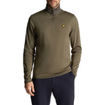 Lyle & Scott Tech 1/4 Zip Midlayer - Cactus Green