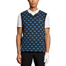 Lyle &amp; Scott Golf V Neck Cotton Argyle Vest - Dark Navy
