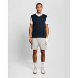 Lyle & Scott Golf V Neck Light Weight Vest - Dark Navy