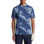 Lyle & Scott Leaf Print Golf Polo Shirt - Navy Peony